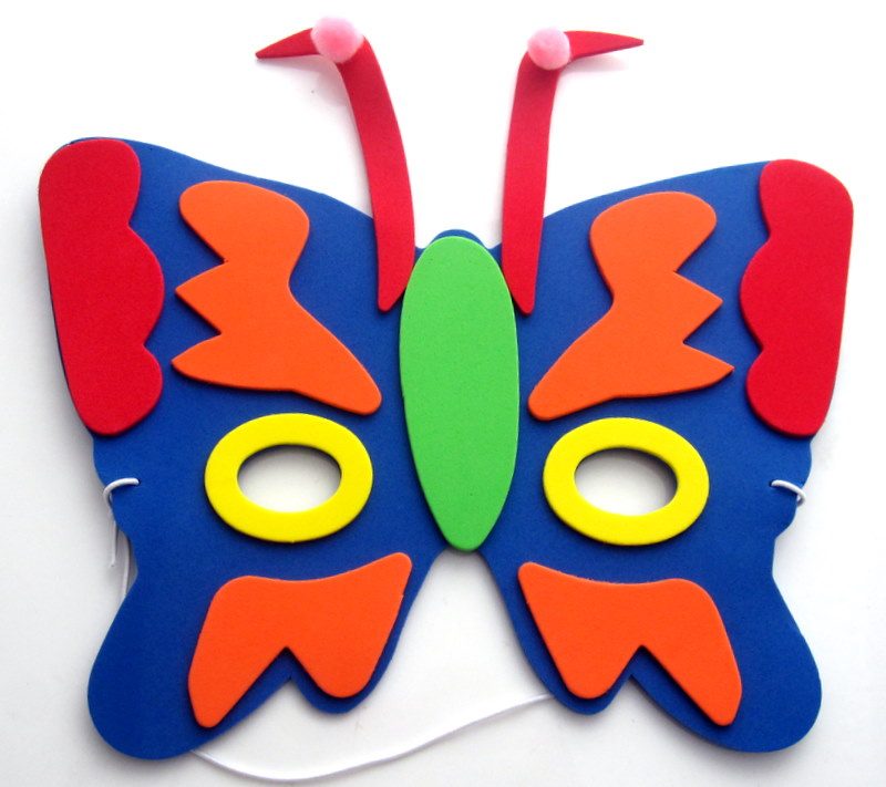 Careta de mariposas con Goma Eva Careta de mariposas con Goma Eva